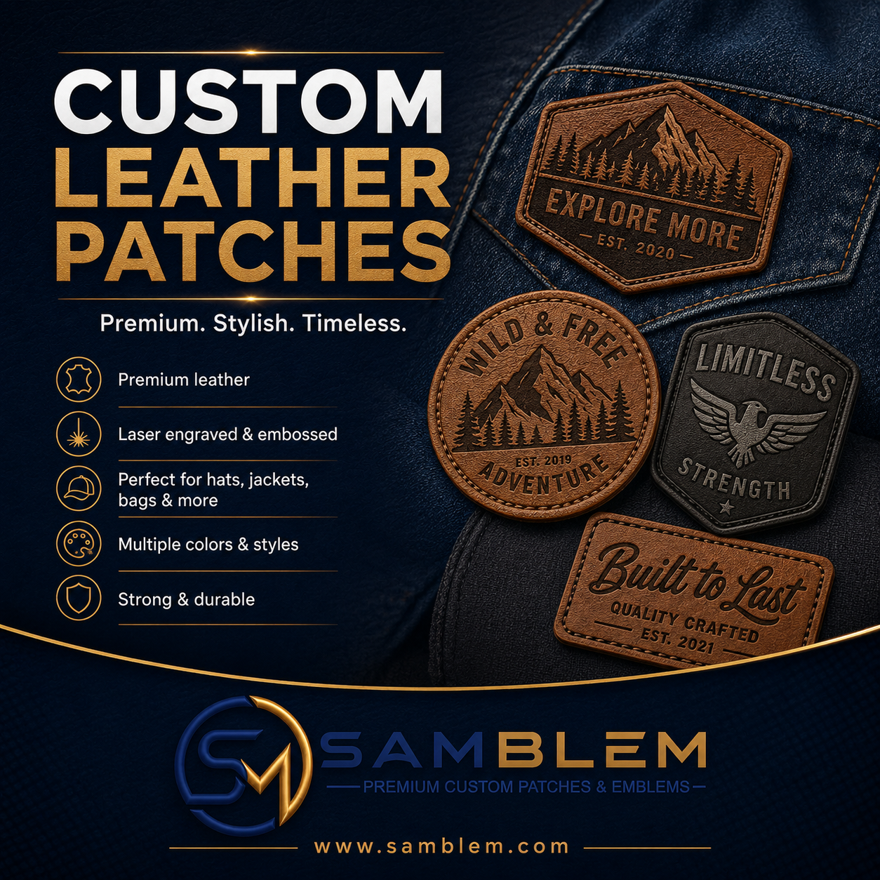 Custom Leather Patches: A Premium Branding Option for Apparel